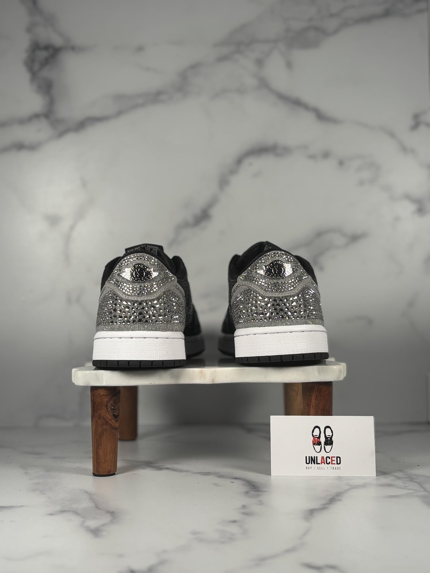 Jordan 1 Retro Low OG 'Swarovski Stealth (Women's)'