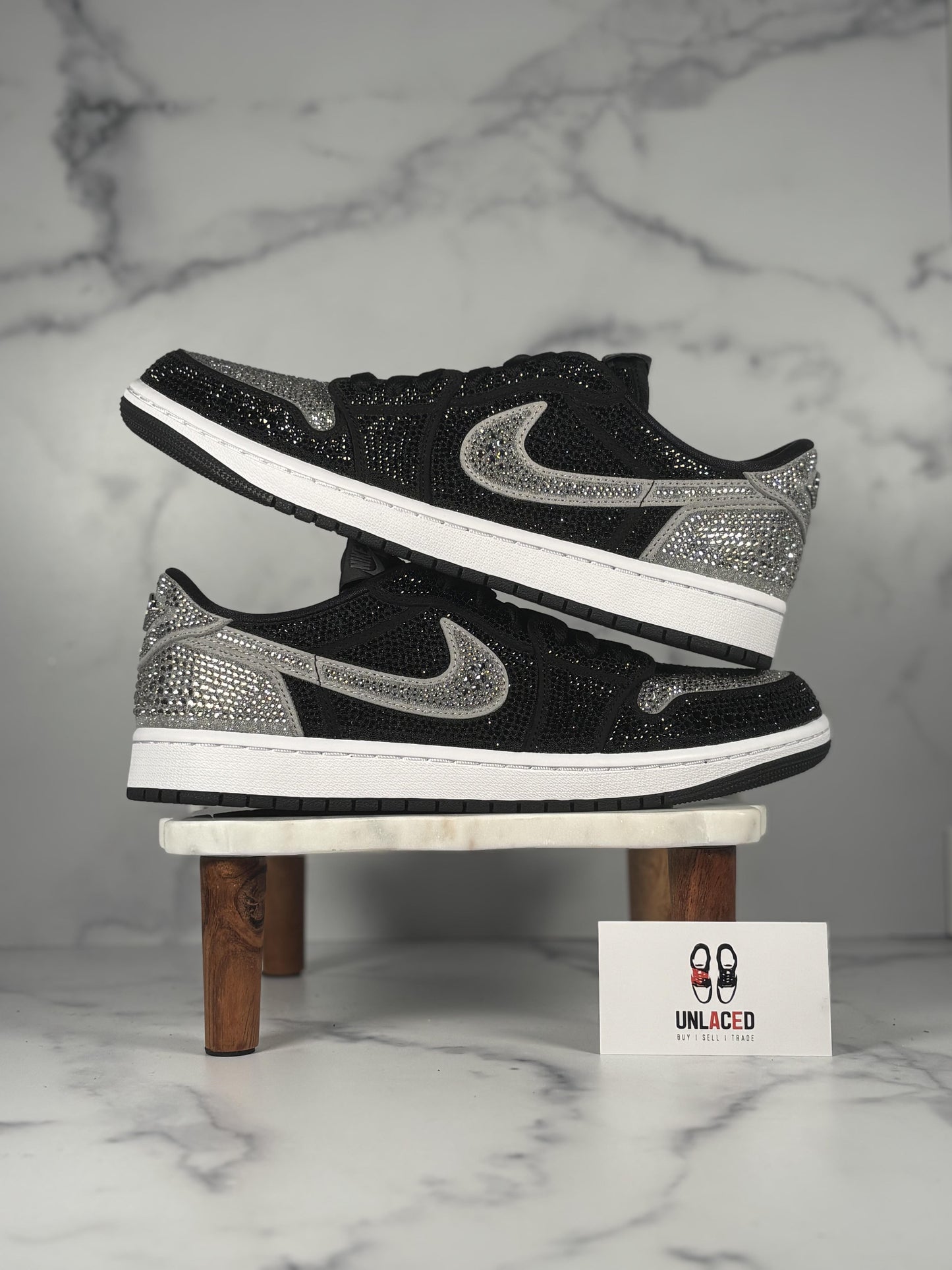 Jordan 1 Retro Low OG 'Swarovski Stealth (Women's)'