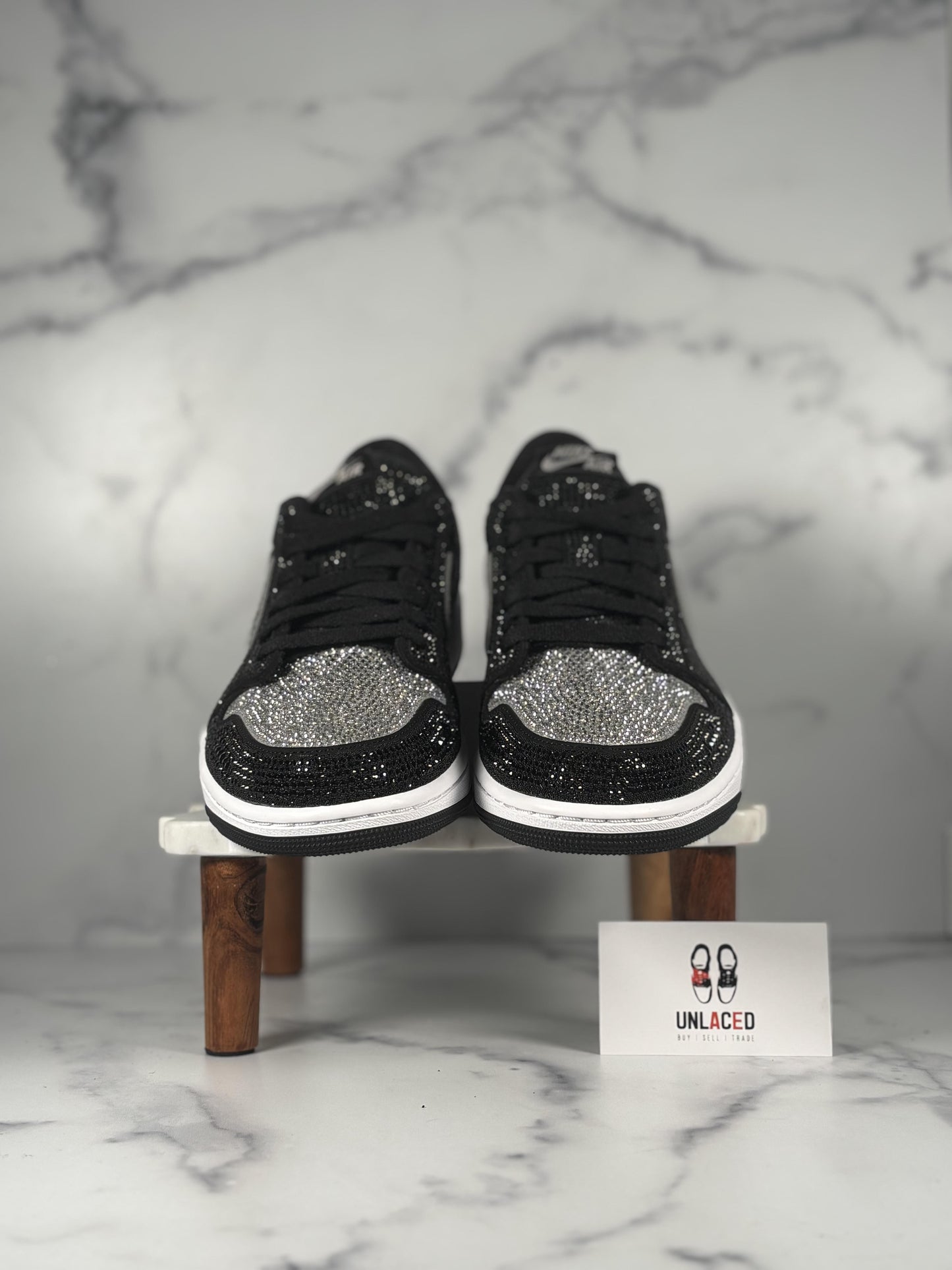 Jordan 1 Retro Low OG 'Swarovski Stealth (Women's)'