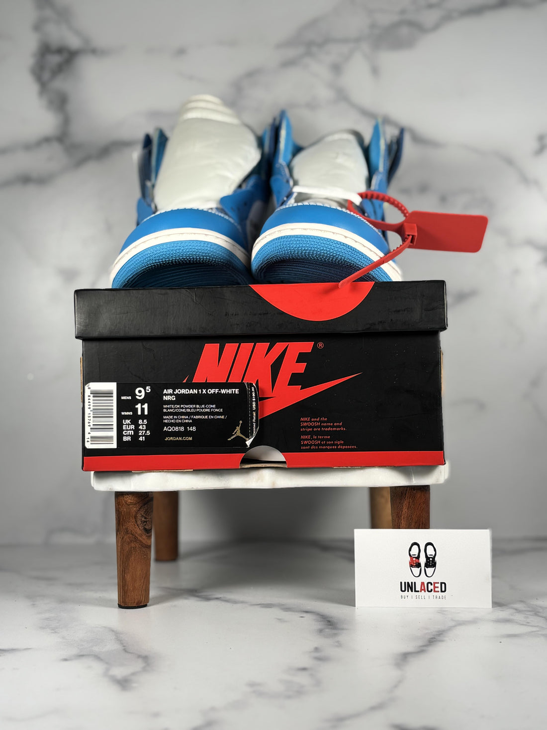 Jordan 1 Retro High 'Off-White University Blue'